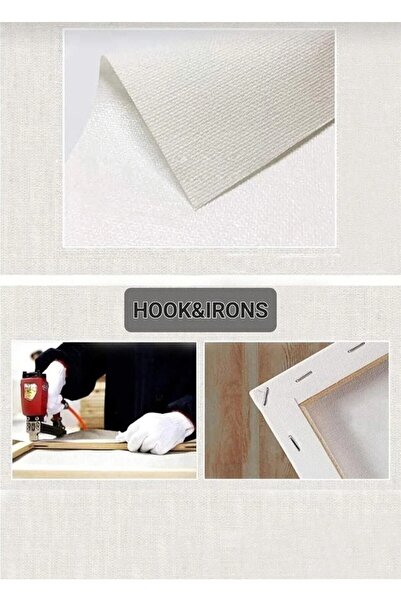 Şehzat Yağlı Boya Görünümlü Modern Papatya Kanvas Duvar Tablo