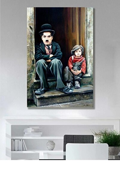 Şehzat Charlie Chaplin - Kanvas Tablo Salon Oturma Yatak Odası Ofis Antre Caf...