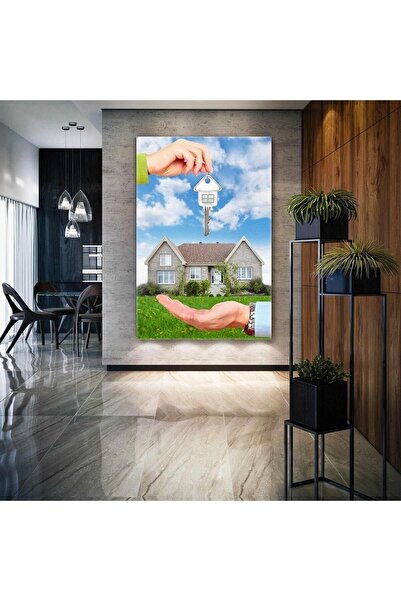 Şehzat Bahçeli Ev Emlak Ofisi Emlakçı Kanvas Tablo
