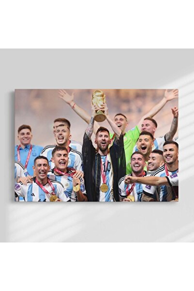 Şehzat Lionel Messi Argentina Fifa Dünya Kupası Qatar 2022 Kanvas Tablo