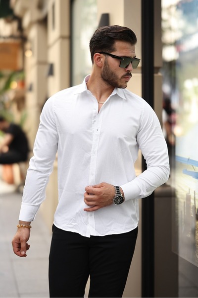 Twenhil Dar Kesim Klasik Spor Gömlek