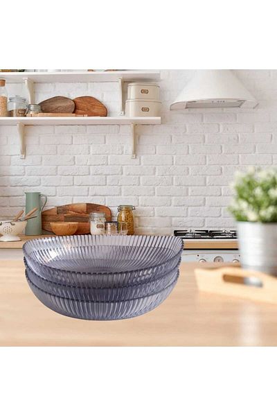 CAM 21X13 cm Glass Boat Plate - Set of 3