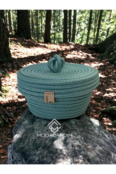 ModaCardin 20X20 Jute Wicker Oval Organizer with Lid