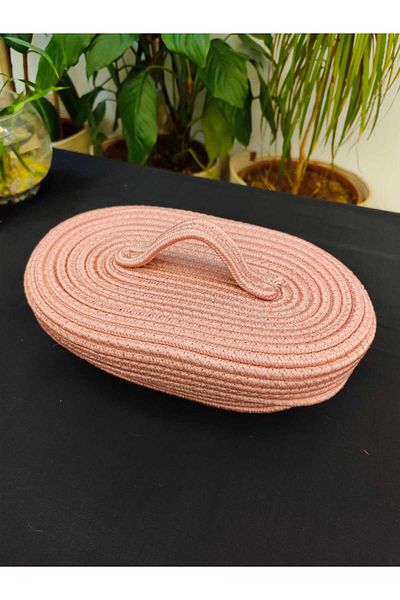 ModaCardin 30X20 Jute Wicker Oval Basket and Organizer