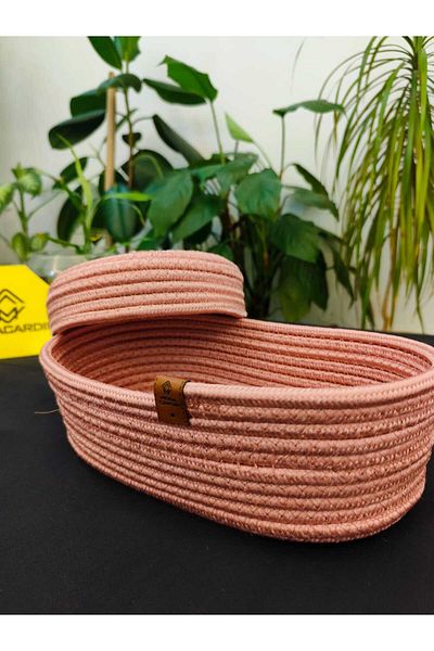 ModaCardin 30X20 Jute Wicker Oval Basket and Organizer