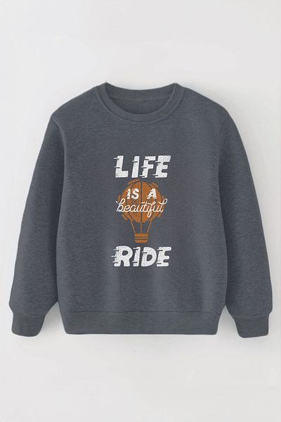 MYADA Суитшърт за момче Life Ride 3 Oversize - Нов сезон 12377