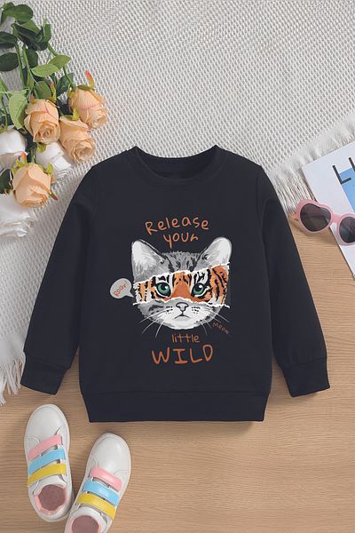MYADA Премиум детски суичър Your Little Wild Oversize - 12716