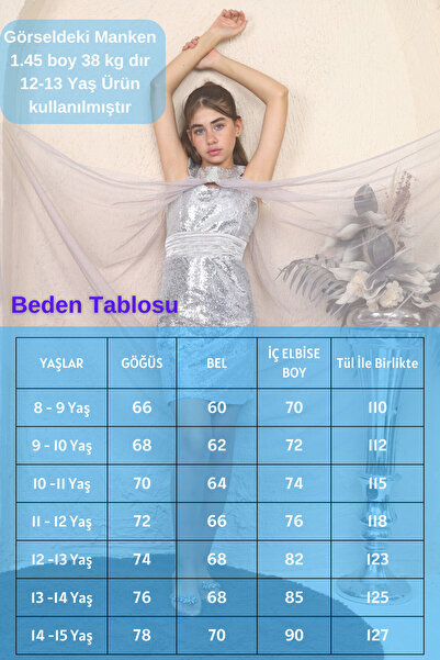 Pantulux Κοριτσίστικο φόρεμα για πάρτι γενεθλίων δύο τεμαχίων - με μανδύα και παγιέτες