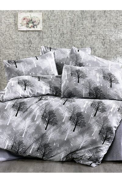 Faiend Double Cotton Duvet Cover Set - Fade Resistant and Elastic