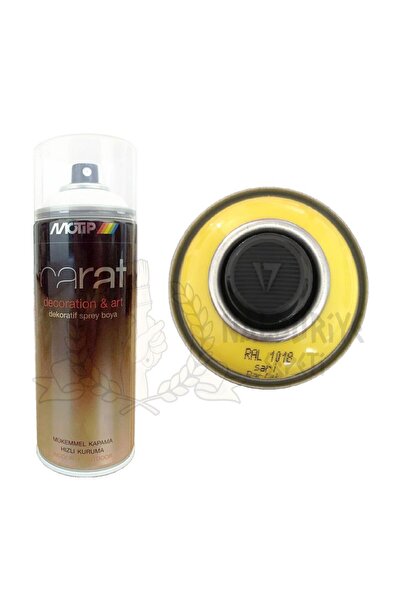 Motip Carat Akrilik Sprey Boya SARI PARLAK 400 ml - RAL1018