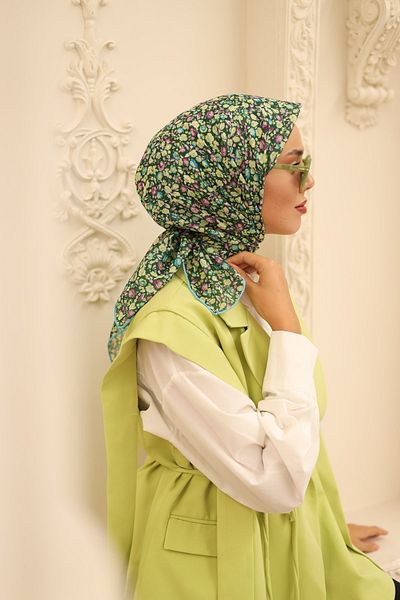Silk Home Μαλακό βαμβακερό κασκόλ με μοτίβο γαρύφαλλου
