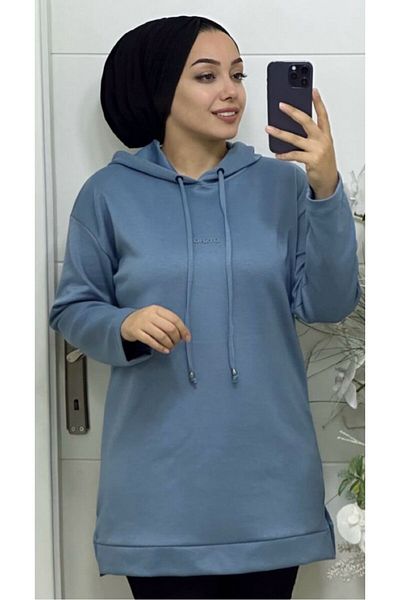 Ebrarengiz Moda Γυναικείο τουνίκ με κουκούλα