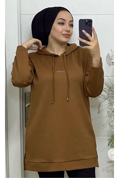 Ebrarengiz Moda Γυναικείο τουνίκ με κουκούλα