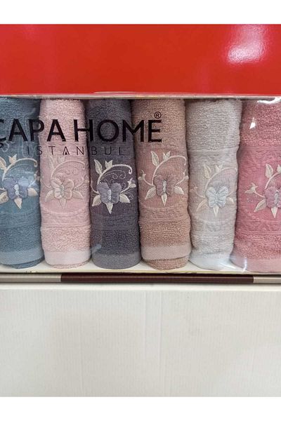 Çapa Home Set of 6 Cotton Premium Kitchen Towels with Gift Bags - Daily Use, 30X50