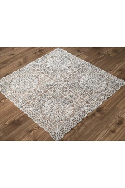 bursa çeyiz Anglez Corded Embroidered Honeycomb Patterned Silver Glitter Tulle Fiskos Cover