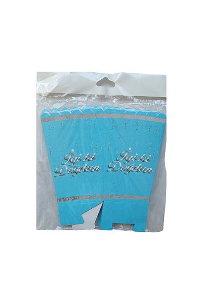 Aksesuar Happy Birthday Blue Corn Box (Happy Birthday Blue Popcorn) 8Pcs