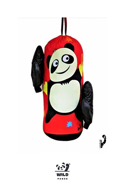 wildpanda Çocuklar Için Özel 45x18 Kum Torbası Ve Boks Eldiven Seti