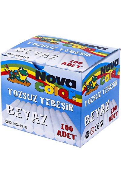 Nova Color TEBEŞİR 100 LÜ BEYAZ TOZSUZ NC-4112