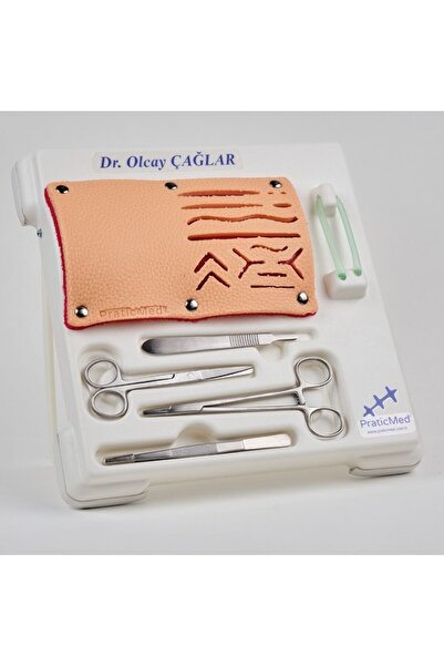 Praticmed Dikiş, Ligatür, Anastomoz Eğitim Seti (Masa Tipi) - PraticMed