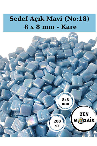 Zen Mozaik Sanatsal Mozaik Çalışmalarınız için 8x8 mm - Kare Cam Mozaik Taşı ...