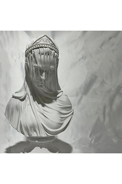 ULU BÜRO MOBİLYA Duvaklı Kadın Dekoratif Ev Ofis Masa Dekorason Heykel Büst