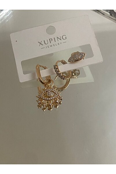 Üçlü xuping çelik küpe