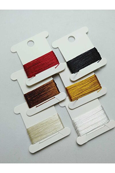 Eskişehir hobi sanat 0.3 ملم 3 متر 6 ألوان خيط تسبيح إجمالي 18 متر