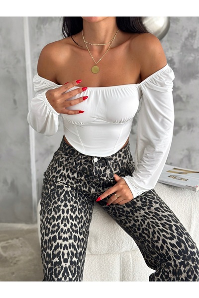 YUTA WEAR Halenka s dlouhým rukávem a čtvercovým výstřihem