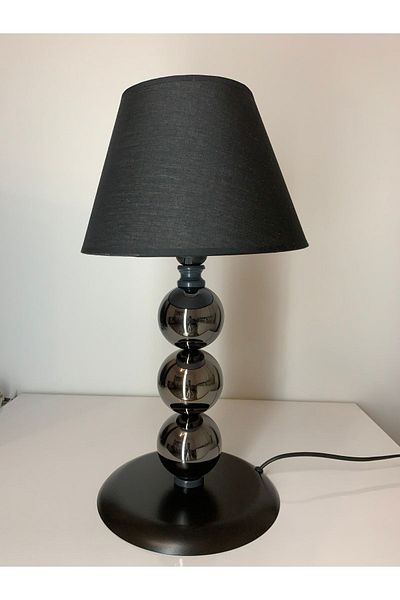 asellus Munis Series 3 Ball Exclusive Smoked Coated Lampshade Table Lamp, Decoration, Fabric Head