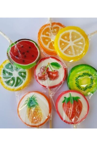 Fu-HaS Meyveli Lolipop Renkli Şekerler Polonya Şekeri 25gr 6 Adet