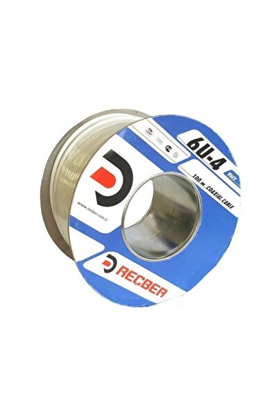 REÇBER Rg 6 U/4 Phy-pvc Cu/al Koaksiyel Kablo 100 Metre Beyaz