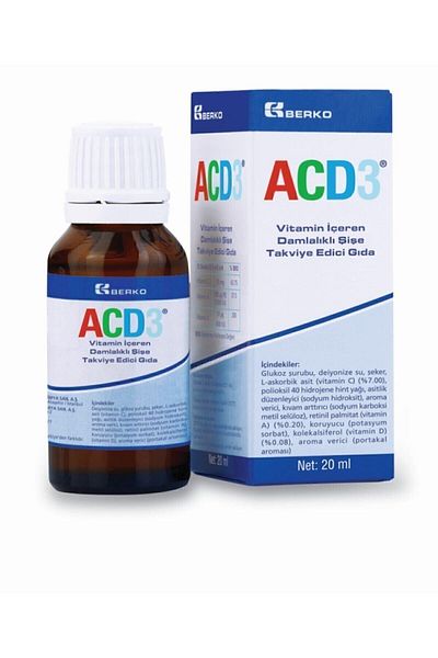 Berko 20 Ml Acd3 Drop Vitamin Supplement