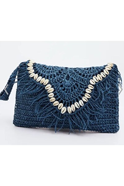 Knittingworld Hasır çanta kağıt ip çanta clutch çanta portföy çanta  jımm key...