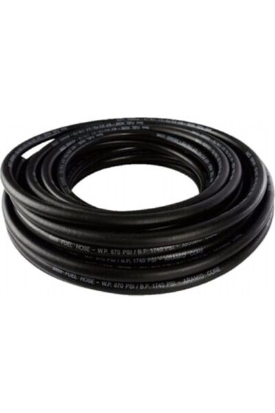 CMEPARTS 3mm Akaryakıt Hortumu BENZİN - MAZOT içi Bezli Özel 5 Metre - 10 Adet Ayarlı Kelepçe 8-13/8,5mm