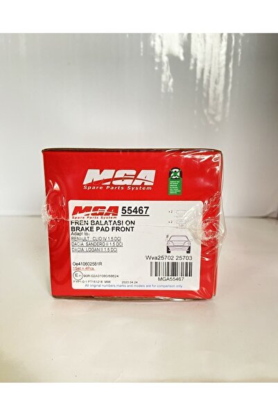 MGA Fren Balatası Ön CLIO 4-SANDERO 2-SYMBOL 2- Fren Balatası MGA55467 / 4106...