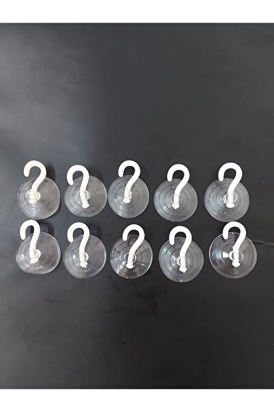 otopaspascım Vantuz Vakum Öpücük Plastik Askılı (10 Adet)
