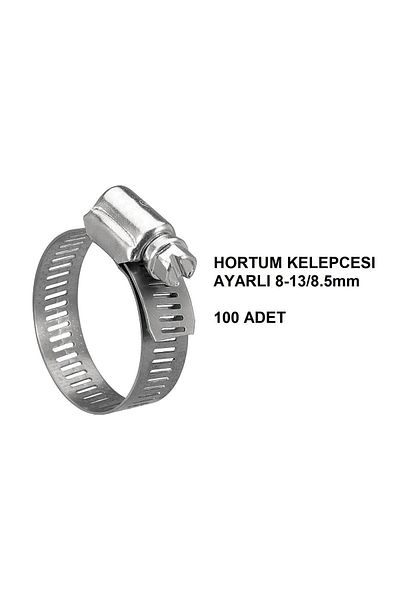 CMEPARTS Adjustable Hose Clamp 8-13/8.5mm - 100 Pieces Adjustable Clamps