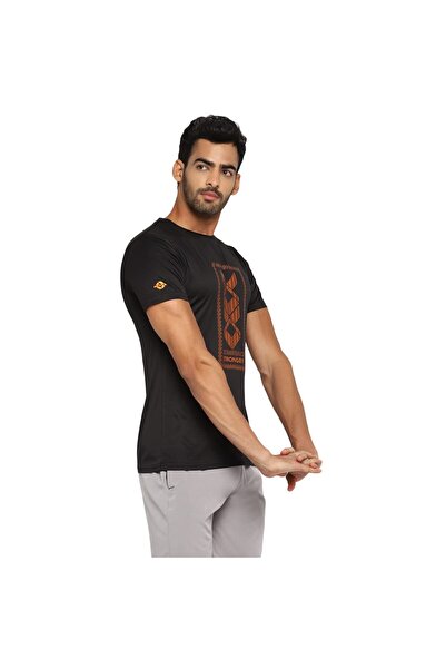 Nivia Nitro-8 T-shirt Black S – Lightweight, Sweat-wicking & Regular Fit Training Tee