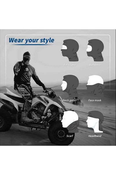 Gürhan Çorap Winter Unisex Thermal Fleece Snow Mask - Beanie Neck Collar