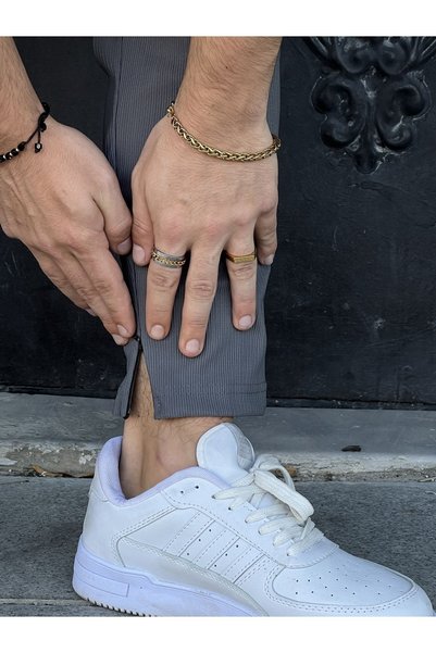 BY İMPALA MODA Pantaloni de jogger cu nervuri, buzunare duble și picior cu fermoar