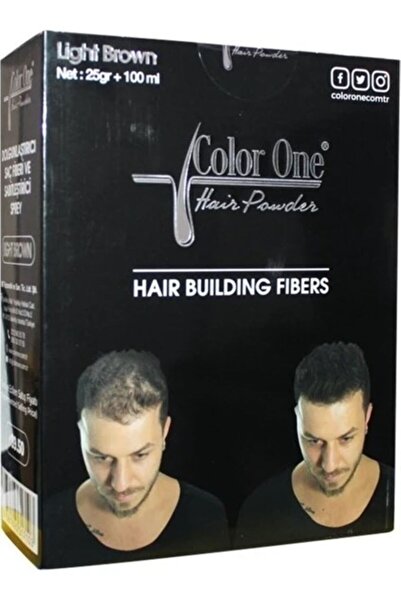 Color One Hair Powder Light Brown(Açık Kahve) 25ml.+100ml Sabitleyici Sprey