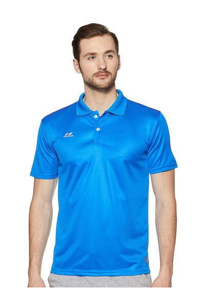 Nivia 2350-10 Polyester Polo T-Shirt,Medium (Aqua Blue)