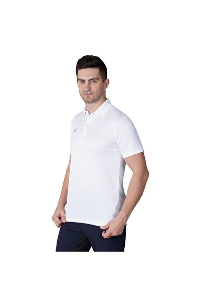 Nivia 2350-7 Polyester Polo T-Shirt, Small (White)