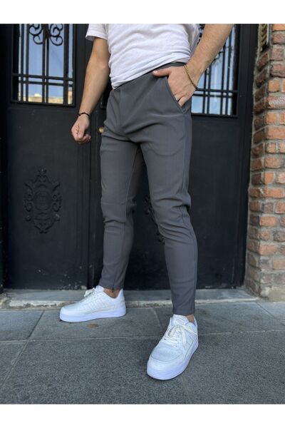 BY İMPALA MODA Corduroy Jogger Trousers with Double Pockets and Zippered Leg Detail