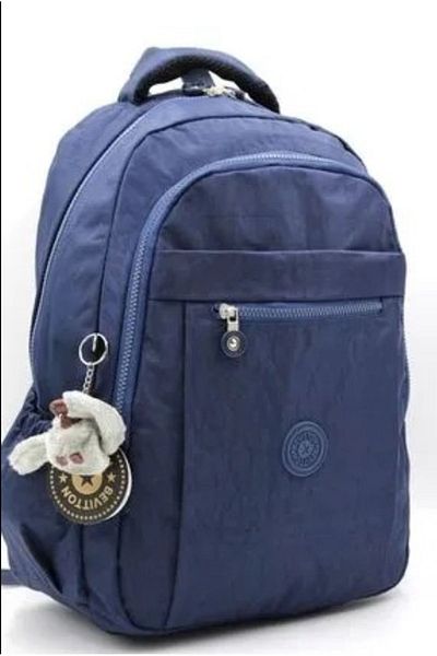Bevitton Navy Blue Crinkle Fabric Backpack - 2300 Model