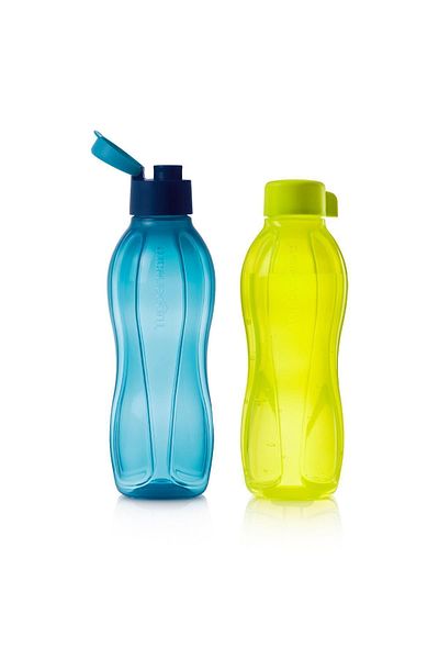 Tupperware Eco Bottle Water Bottle Easy Lid Sea Blue And Lemon 750 Ml Pack of 2