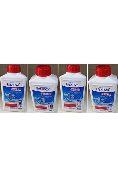 Equinox (7.20 Kg) Pipe On Ultra Güçlü Lavabo Ve Gider Açıcı 1.8 Kg X 4 Lü