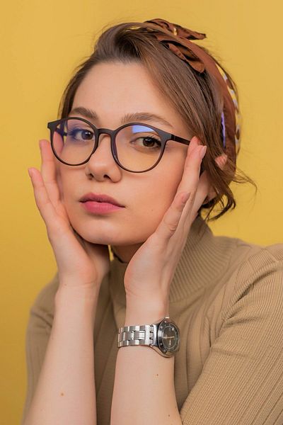 LUNOX Unisex Bone Brown Blue Light Protection Screen Glasses (Computer Screen Glasses)