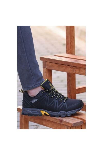 lumberjack Shell Siyah Sarı Su Geçirmez Outdoor Erkek Spor Ayakkabı