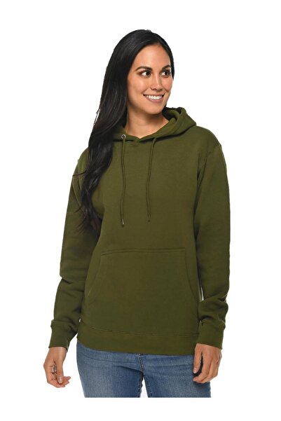 Drippy Хакі унісекс оверсайз худі з капюшоном - 3 нитки, кишеня-кенгуру